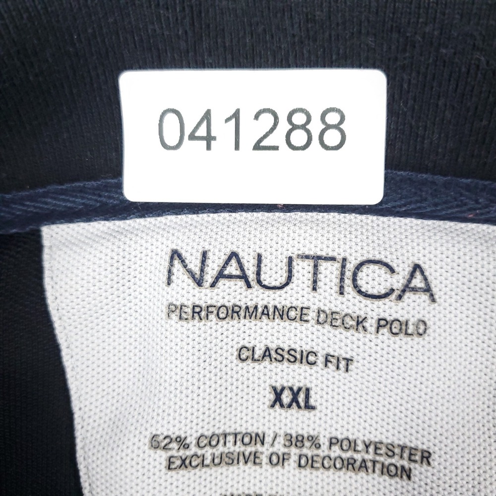 Nautica Polo Shirt Mens 2XL Black Casual Short Sleeve Adult * - Picture 8 of 8